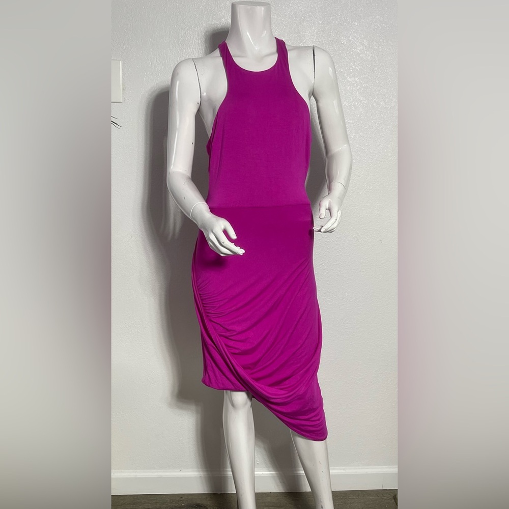 BEBE fuchsia Asymmetrical Dress size M